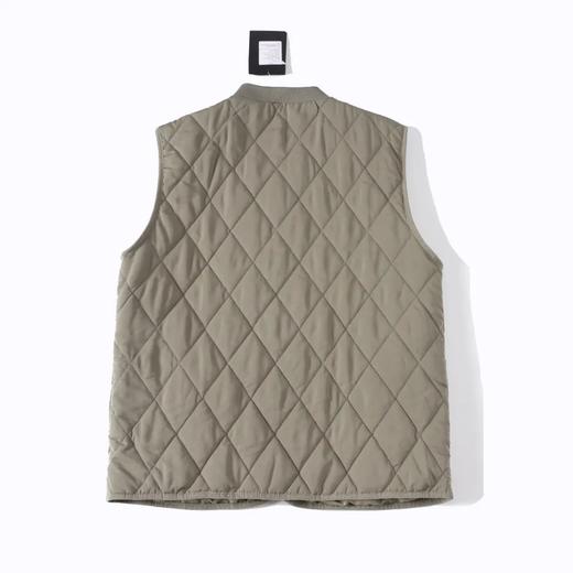 秋冬新款菱形格夹棉纯色立领棉马甲 商品图6