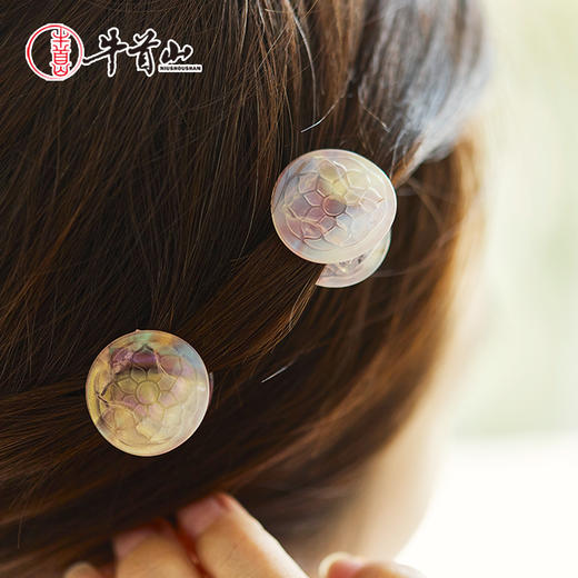 牛首山文创好事莲莲抓夹穹顶星空侧边夹古风发夹飞天琵琶抓夹发饰 商品图3