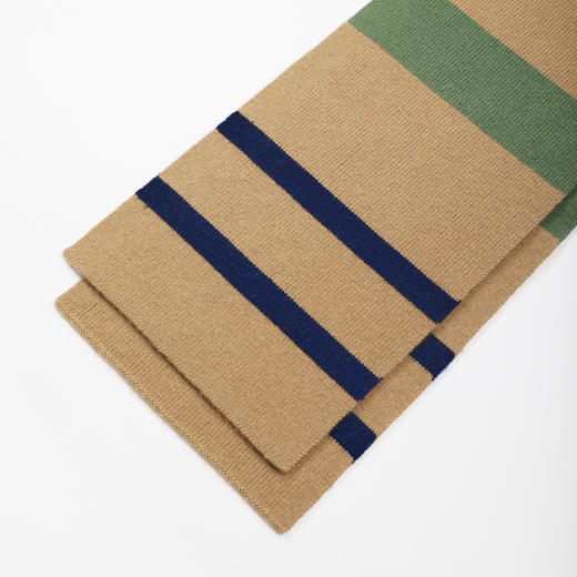 ROMI STUDIO"冬日和煦"羊绒羊毛混纺撞色条纹围巾围脖 RWDSPT1616 商品图4