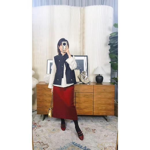 【数量有限 售罄不补】静奢底气 羊毛羊绒圆领衬衫 老钱静奢风 百搭闲适藏肉 云上舞白 潘通2026流行 商品图1