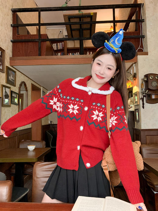 <曾小咸推荐>现货秒杀 ！微信超特价！韩系提花毛衣开衫 日常209.99 立减120 秒杀89.99！！ 商品图14