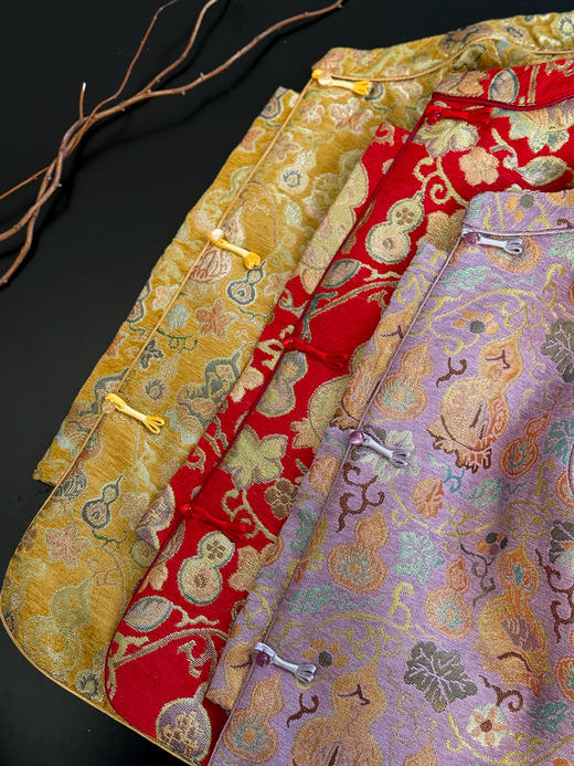 新中式提花包金招财保平安葫芦纹夹棉马甲 商品图10