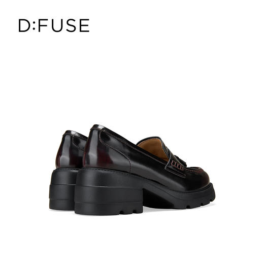 Dfuse迪芙斯2026春季新款复古流苏英伦风深口女鞋休闲乐福鞋深口单鞋DFE1112127 商品图3