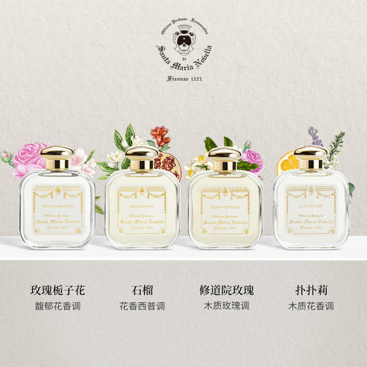 品牌直发 Santa Maria Novella 圣塔玛利亚诺维拉 古龙水 50mL 修道院玫瑰香型/小苍兰香型/修道院托斯卡诺烟草香型 商品图2