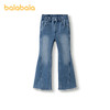 巴拉巴拉童装女童裤子儿童牛仔裤春装长裤甜美喇叭裤子时尚百搭潮 商品缩略图4