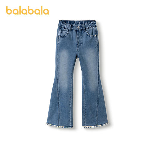 巴拉巴拉童装女童裤子儿童牛仔裤春装长裤甜美喇叭裤子时尚百搭潮 商品图4