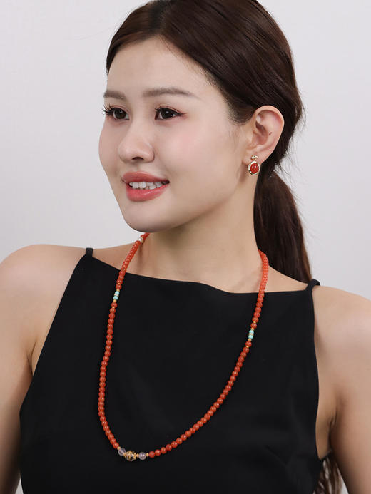 【挚友限定】18k金南红钻石耳夹（封板福利 无质量问题不接受7天无理由） 商品图4