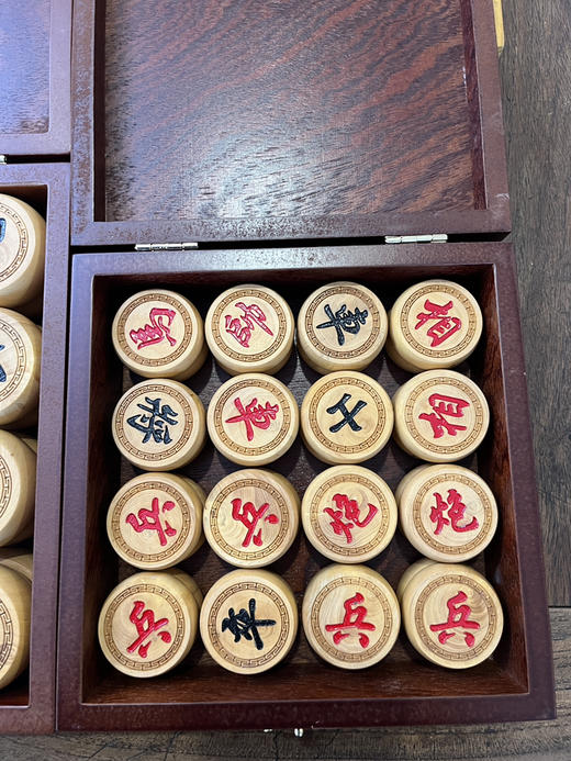 木盒装4分黄杨木中国象棋棋子 商品图8