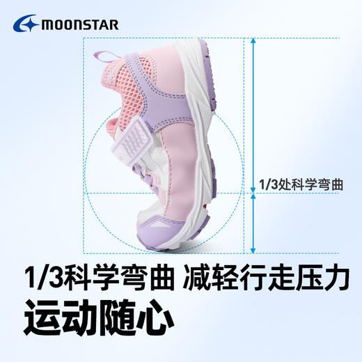 MOONSTAR月星春款3-12岁儿童运动鞋男女童轻量缓震机能鞋羽毛球鞋 商品图3