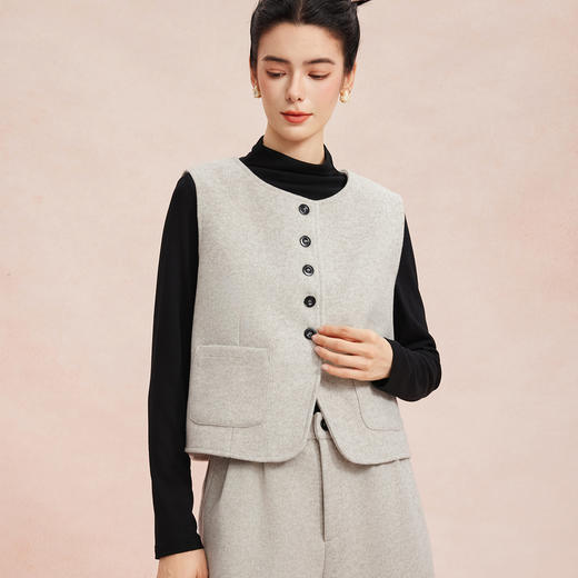 RE406斯尔丽26新款小香风宽松马甲+阔腿中裤+柔软贴身内搭免搭配套装 商品图4