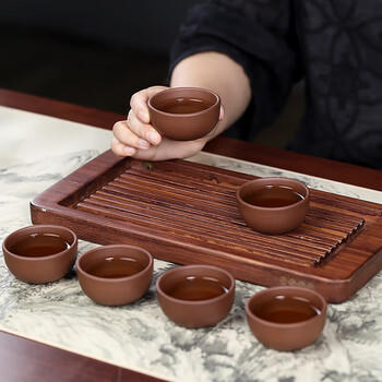 百年利永宜兴手工紫砂品茗杯原矿紫泥主人杯功夫茶具配件泡茶碗小水杯子 商品图4