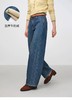 F010901秋季新款复古休闲加厚加绒牛仔裤直筒裤 商品缩略图2