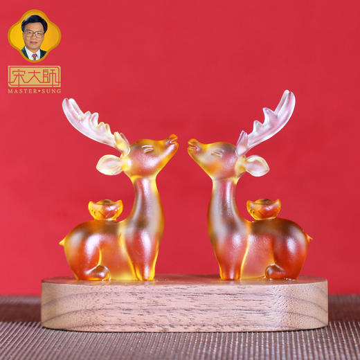 宋韶光集雅轩2026马年一路瓶安 葫芦财鹿 古法琉璃车摆件桌面摆件 商品图3