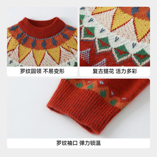 男女童圆领针织衫春季新款安奈儿童装EM614685 商品图4