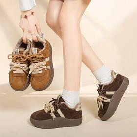 【YW】无忧购棉鞋女百搭保暖厚底加绒休闲板鞋女德训鞋8899（截单后3-5天发货）