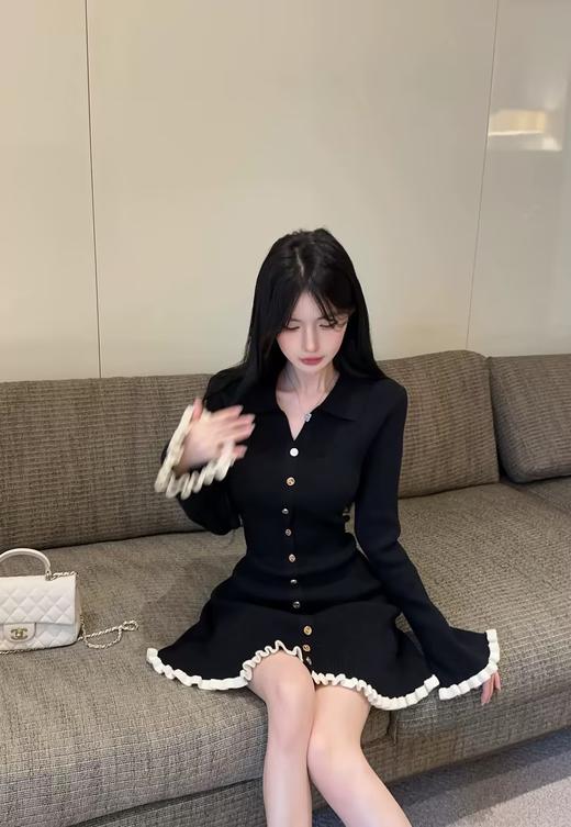 法式气质休闲时尚木耳边连衣裙-纪念日百货门店同款168246944 商品图4