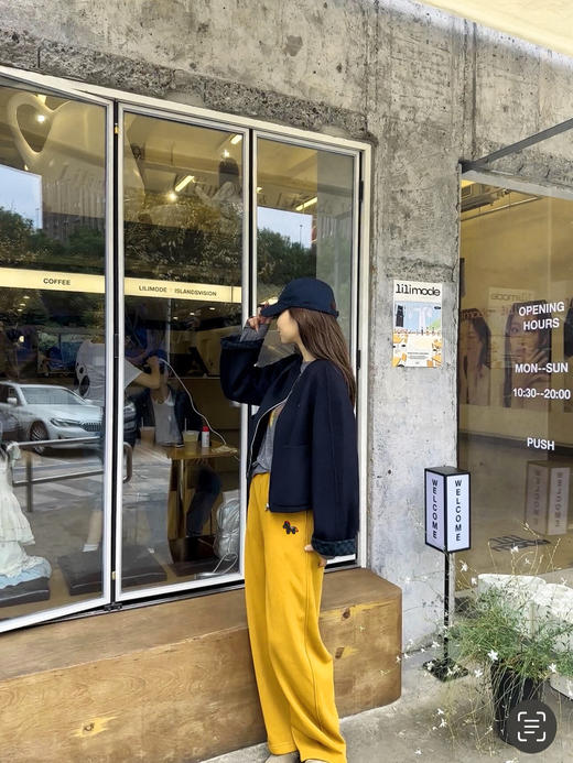 时髦精镰刀型加绒发财阔腿卫裤收口直筒两穿 商品图9