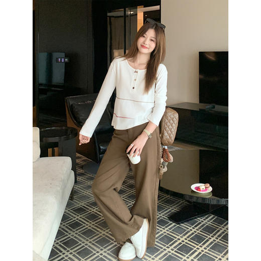 <曾小咸推荐>韩系简约风长袖t恤春季新款 商品图4