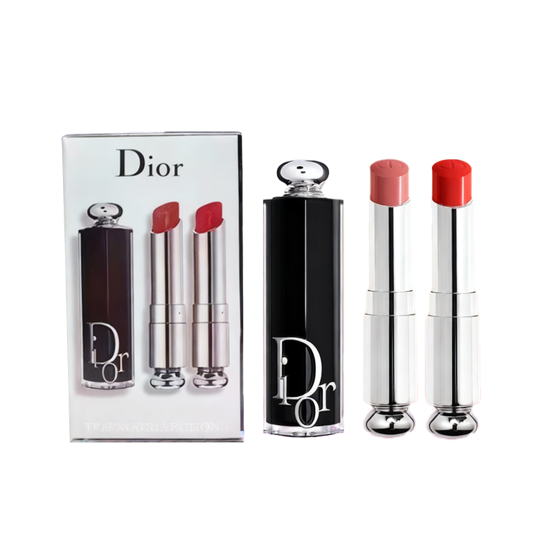【全球购】【热销】Dior迪奥魅惑新版漆光口红套盒小样「#527+#740」1.6g·现货速达