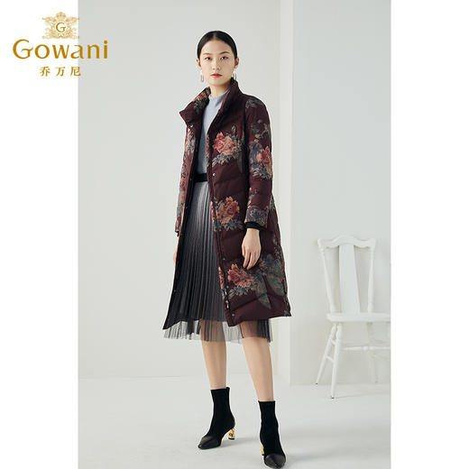 【无毛领】乔万尼国风美好寓意大气优雅收腰显身材重工制保暖羽绒服ES4T443 商品图2