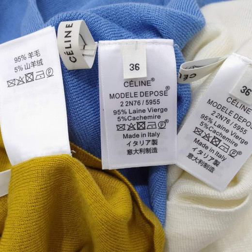 断码捡漏
出口订单尾货！  
Celine赛琳女士高领纯羊毛针织打底衫 商品图8