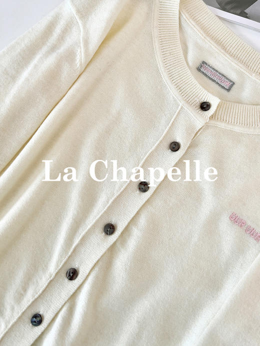 专柜实拍【miu系刺绣针织】拉夏贝尔/La Chapelle温柔有质感！绵羊毛+桑蚕丝柔软舒适开衫毛衣★ 商品图7