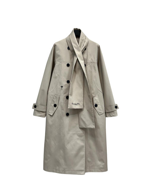 女款围脖双排扣风衣zh010 商品图0