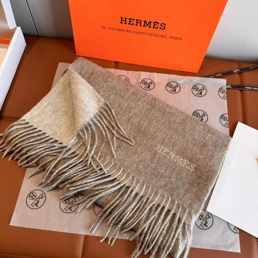 秋冬特惠💰280 爱马仕双面羔羊毛围巾 重磅推荐 商品图3