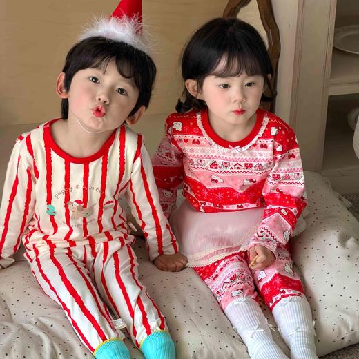 穿新衣过大年🧨夸爆这套秋衣裤套装‼️贺岁新年A类红色儿童纯棉莱卡内衣套装80-160尺码男童女童秋冬本命秋衣套装聚 商品图6