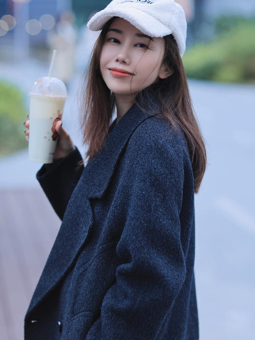 【百图lulu定制】【松弛感大衣】 100%绵羊毛呢外套  独特好看双面呢大衣 商品图1