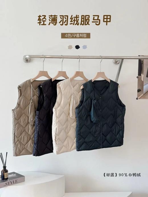 轻薄羽绒服马甲，800+蓬松度，很轻盈，很温暖【G】 商品图0