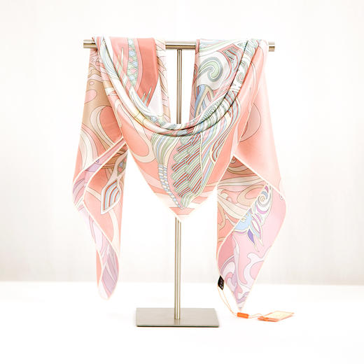 高端真丝双面喷绘方巾   GD0016 商品图14