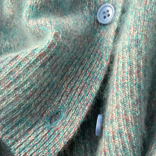 [莫奈花纱」小皮草油画感拉毛开衫系列 | 高级莫奈花园配色，绵羊毛与山羊绒混纺 商品图4