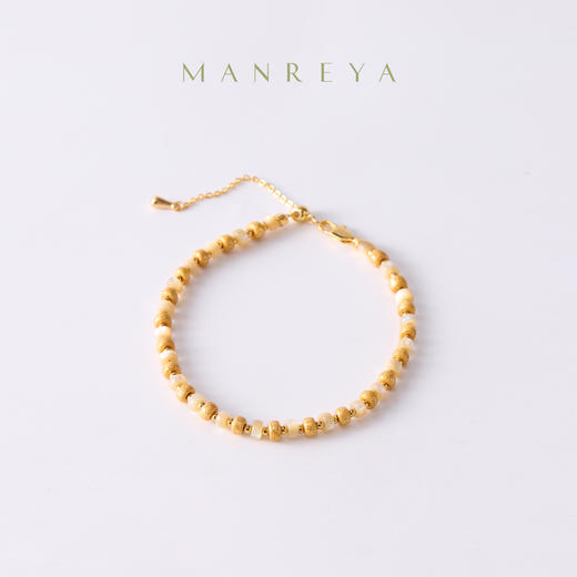 Manreya玛芮雅项链金玉生辉贝母项链手链套装日常通勤金色锁骨链|铜镀金贝母 商品图9
