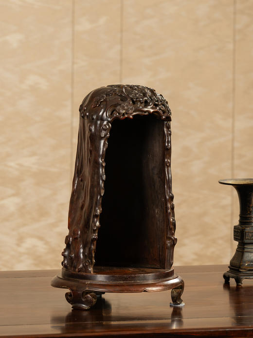 清	紫檀木雕松树纹佛龛 商品图0