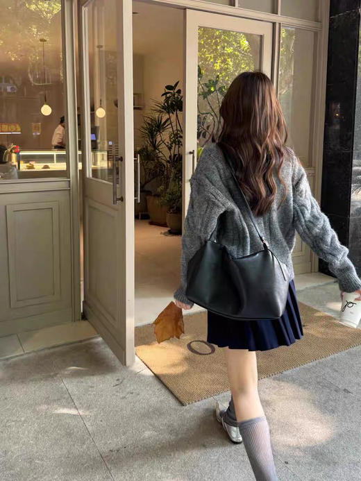 【百图lulu定制】【板栗羊绒外套】羊毛羊绒混纺  绞花  双头拉链 衣领可翻折可立领 羊绒开衫 商品图5