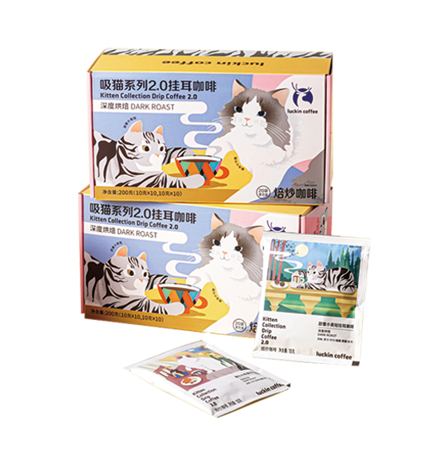 瑞幸咖啡 luckincoffee 吸猫系列2.0挂耳咖啡 RX0002
