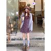 <曾小咸推荐>紫色针织开衫吊带碎花裙子 商品缩略图0