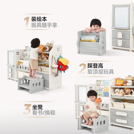 【春日趣玩FUN】曼龙mloong城堡收纳架儿童玩具多层家用收纳储物整理柜 商品图5