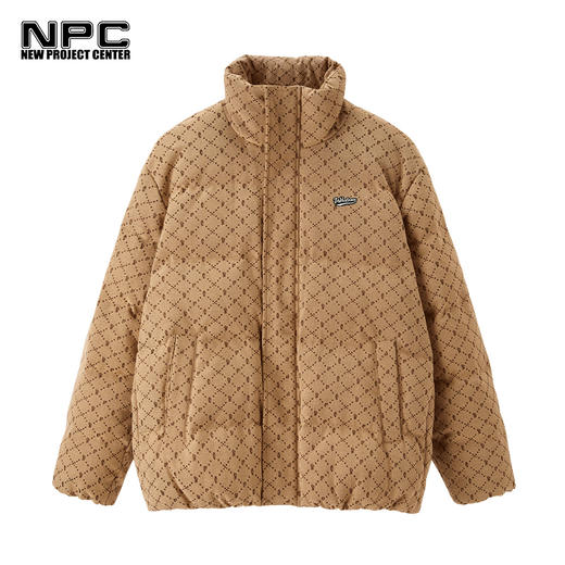 NPC老花格纹立领白鸭绒羽绒面包服情侣NP27DJ37 商品图3