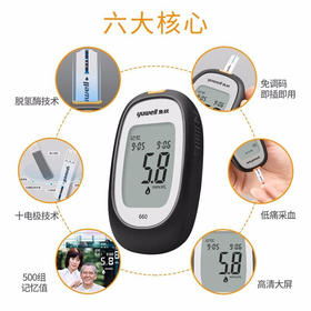 鱼跃血糖仪660型+50片血糖试纸+50针头