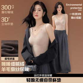 【温暖过冬❗️羊绒蚕丝保暖背心】一件抵保暖衣＋塑形衣＋精油衣+打底衣，免穿内衣，自带文胸垫！蕾丝磨毛亲肤欧若风打底上衣马甲女