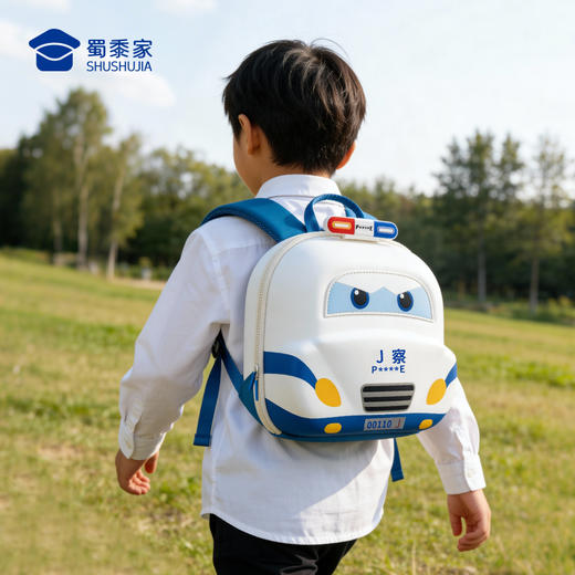 【3D闪灯小J车儿童背包】反光元素儿童书包创意上学双肩包 商品图10