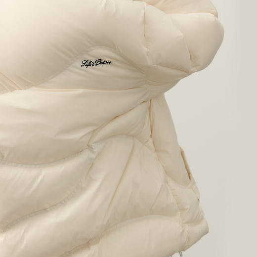 NPC潮牌字母刺绣90白鸭绒短款立领羽绒服男火山岩蓄热NP49DJ11 商品图2