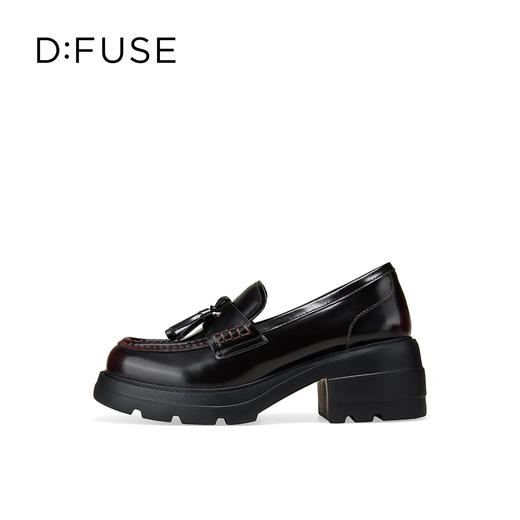 Dfuse迪芙斯2026春季新款复古流苏英伦风深口女鞋休闲乐福鞋深口单鞋DFE1112127 商品图1