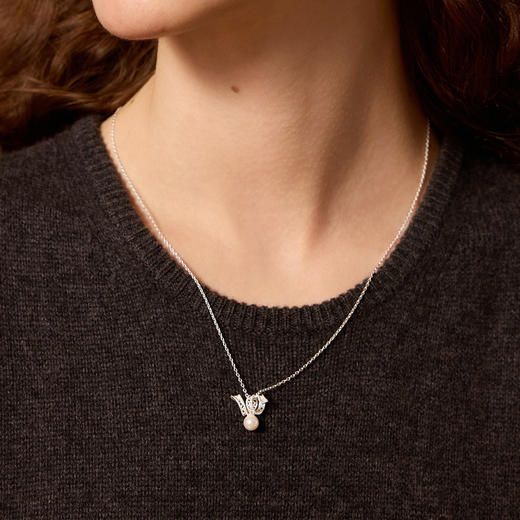 ARSIS｜纯真年代系列 复古珠光飘带项链 商品图7