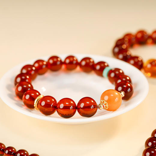 汀青·赤金凝脂缅甸老矿血珀专场 | 新年贵气首饰，色泽浓郁如血，光芒璀璨夺目 商品图2