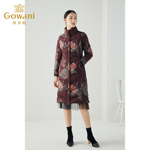 【无毛领】乔万尼国风美好寓意大气优雅收腰显身材重工制保暖羽绒服ES4T443 商品图1