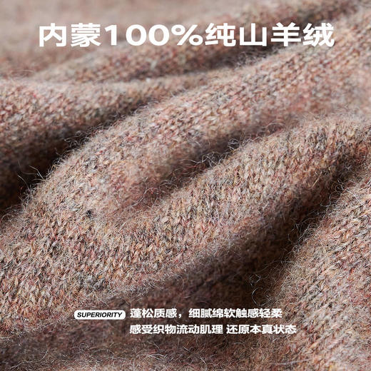 NPC潮牌100%山羊绒衫保暖御寒针织打底衫潮流男蓬松NP3ASW29 商品图3
