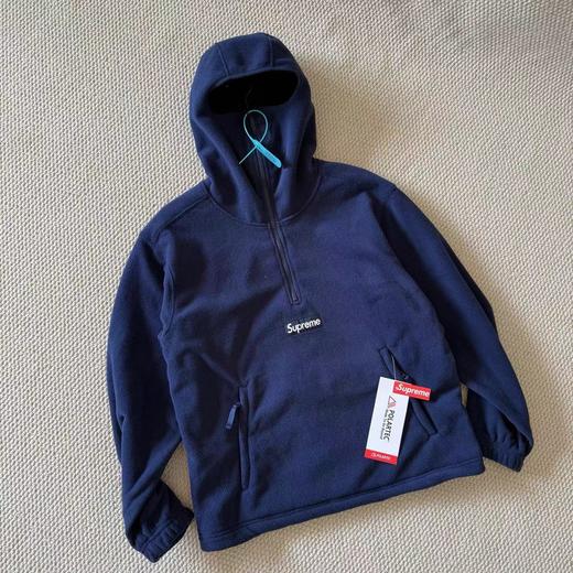 F010908联名款舒适时尚四色连帽半拉链抓绒卫衣男女同款 商品图8